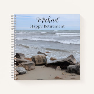 Oceaan Zeekust Strand Foto Speciale Boodschap en N Notitieboek