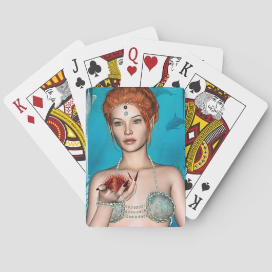 Oceaan Zeemeermin Pokerkaarten (Achterkant)