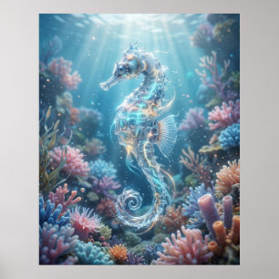 Oceaan Zeepaardje Koraal Drift Poster