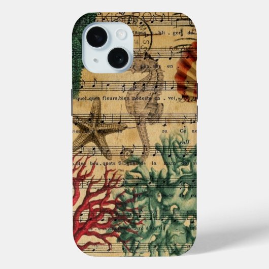oceaan zeeschelpen zeepaardscripts strand mode Case-Mate iPhone case (Achterkant)