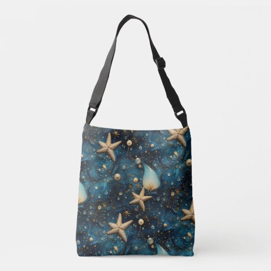 Oceaan zeesterren patroon Cross-body tas (Achterkant)