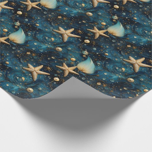 Oceaan zeesterren patroon wrapping papier (Hoek)