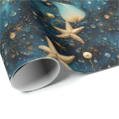 Oceaan zeesterren patroon wrapping papier (Rol Hoek)