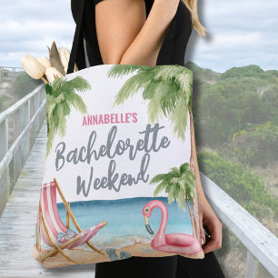 Oceaan Zomer Ongehuwde Vrouw Waterverf Strand Tote Bag