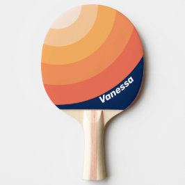 Oceaan Zon Herfst Cirkel Streep met Naam Tafeltennisbatje