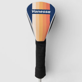 Oceaan Zon Herfst Speld Strepen met Naam Golfheadcover