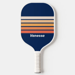 Oceaan Zon Val Over Strepen met Naam Pickleball Paddle