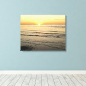 Oceaan Zonsondergang Cape Cod Fotografie Wand Kuns Canvas Afdruk (Insitu (Houten vloer))