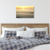 Oceaan Zonsondergang Cape Cod Fotografie Wand Kuns Canvas Afdruk (Insitu (Slaapkamer))