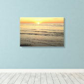 Oceaan Zonsondergang Cape Cod Fotografie Wand Kuns Canvas Afdruk (Insitu (Houten vloer))
