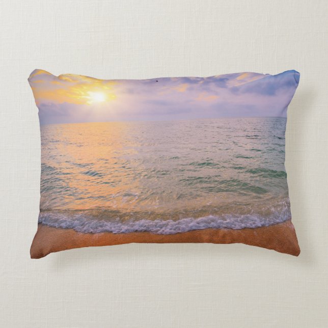Oceaan Zonsondergang Decoratief Kussen (Voorkant)