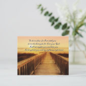 Oceaan, zonsondergang en Bijbelvers Briefkaart (Staand voorkant)