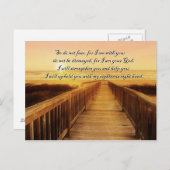 Oceaan, zonsondergang en Bijbelvers Briefkaart (Voorkant / Achterkant)