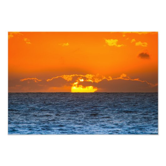 Oceaan Zonsondergang Foto Afdruk (Voorkant)