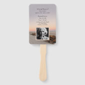 Oceaan Zonsondergang Funeral Memorial Programma Handwaaier (Voorkant)
