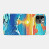 Oceaan Zonsondergang Golf Kunst Case-Mate iPhone Case (Achterkant (horizontaal))