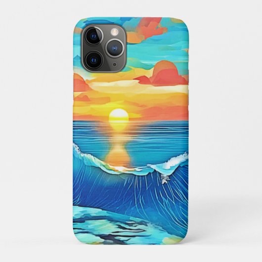 Oceaan Zonsondergang Golf Kunst Case-Mate iPhone Case (Achterkant)