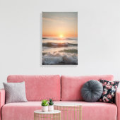 Oceaan Zonsondergang Serene Wand Canvas Afdruk (Insitu (Woonkamer))