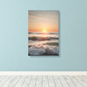 Oceaan Zonsondergang Serene Wand Canvas Afdruk (Insitu (Houten vloer))