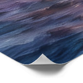 Oceaan Zonsondergang Strand Kunst Impressionistisc Poster (Hoek)