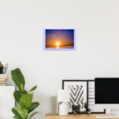 Oceaan Zonsondergang Tranquiliteit Poster (Thuiskantoor)
