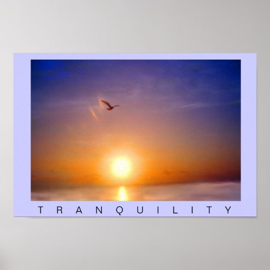 Oceaan Zonsondergang Tranquiliteit Poster (Voorkant)