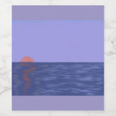 Oceaan Zonsondergang Wijnlabel Wijn Etiket (Enkel label)