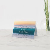 Oceaan Zonsopgang Bruiloft Dank Je Wel Van Bruid Bedankkaart (Voorkant)