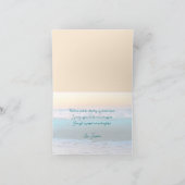 Oceaan Zonsopgang Bruiloft Dank U Van Bruid Bedankkaart (Binnen)