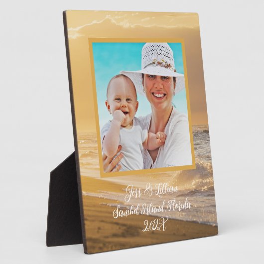 Oceaan Zonsopgang Foto Met Tekst Fotoplaat (Zijkant)