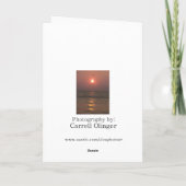 Oceaan Zonsopgang Kaart (Achterkant)