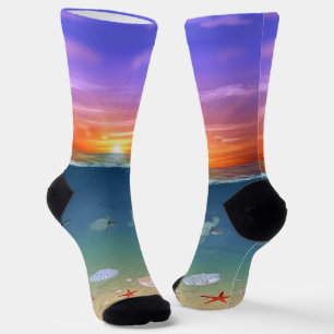 Oceaan Zonsopgang, Schildpadden & Parels Sokken