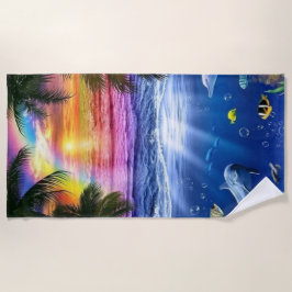Oceaan Zonsopgang Strand Handdoek
