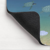 Oceaan zonsopgang, zwemmende zeeschildpadden en sc muismat (Hoek)