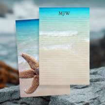 oceaanachtergrond gevoerd blanco schrijfpapier