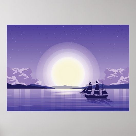 oceaanachtergrond poster (Voorkant)