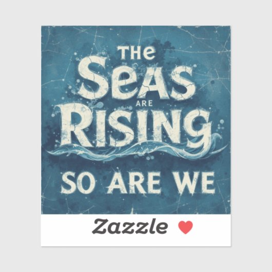 oceaanactivisme 'De Zeeen stijgen - dus Sticker (Vel)