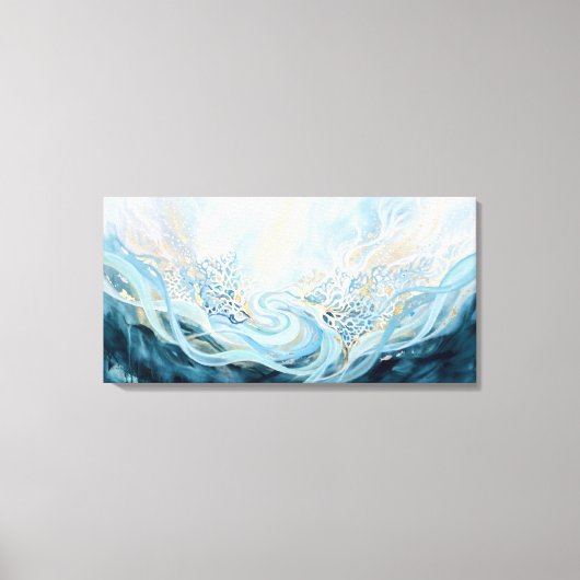 Oceaanbehoud Abstracte Kunst Mariene Restauratie Canvas Afdruk (Voorkant)