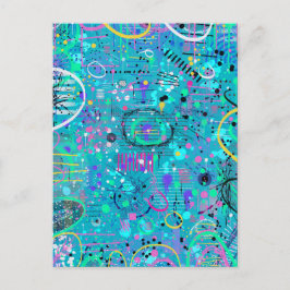 Oceaanbellen: Maximalistische Kunst Briefkaart