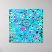 Oceaanbellen: Maximalistische Kunst Canvas Afdruk (Voorkant)