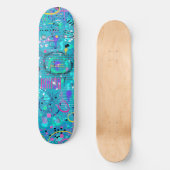 Oceaanbellen: Maximalistische Kunst Persoonlijk Skateboard (Voorkant)