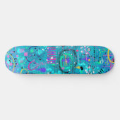 Oceaanbellen: Maximalistische Kunst Persoonlijk Skateboard (Horizontaal)