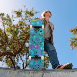 Oceaanbellen: Maximalistische Kunst Persoonlijk Skateboard
