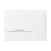 Oceaanblauw blad metaalkoper monogrammed adreslabel wikkel (Voorkant)