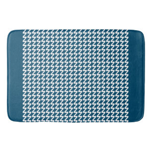 Oceaanblauw en wit Modern Scherpe Golven Badmat