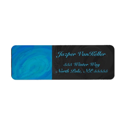 Oceaanblauw Etiket (Voorkant)