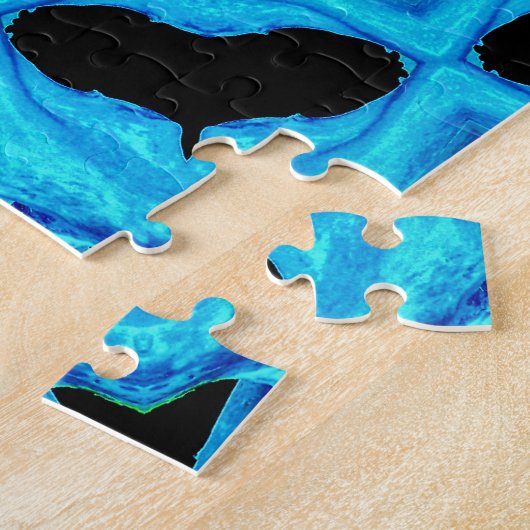 Oceaanblauw Legpuzzel (Zijkant)