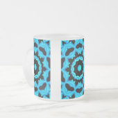 Oceaanblauw Matglas Koffiemok (Voorkant links)