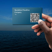 Oceaanblauw QR-code Visitekaartje