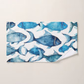oceaanblauwe vis | Nautische Beach House Badkamer Handdoek (Handdoek)